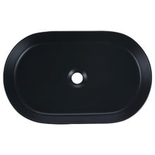 Jade 580mm Matte Black Ceramic Pill Above Counter Basin